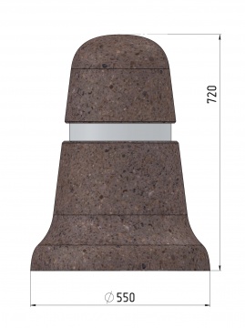 Бетонный боллард с закруглениями