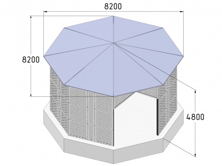 Беседка теневая большая 005