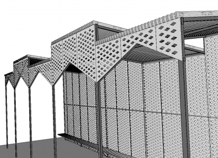 Навес с перепадами