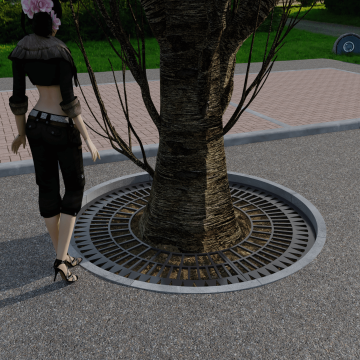 Пристволовая решетка круглая