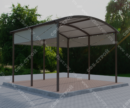 Беседка теневая арочная 002