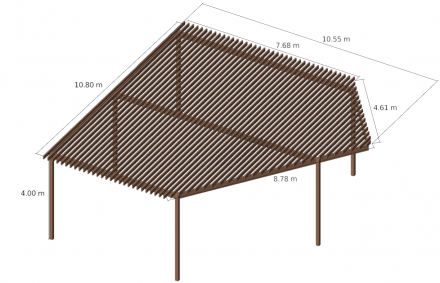 Теневой навес для сквера