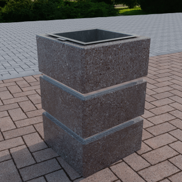Урна бетонная с пазами