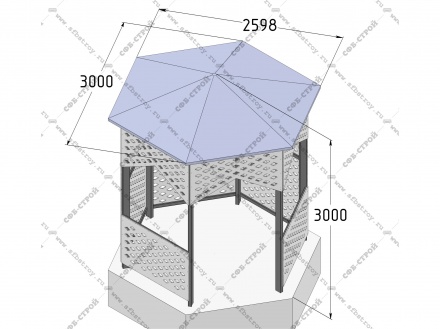 Беседка теневая малая 001